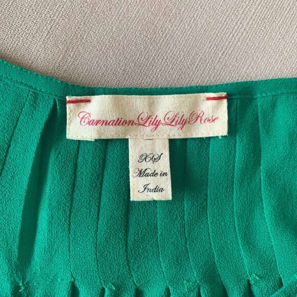 Anthropologie Carnation Lily Lily Rose Sleeveless Beaded Sheer Blouse Fairy Boho - Picture 6 of 13